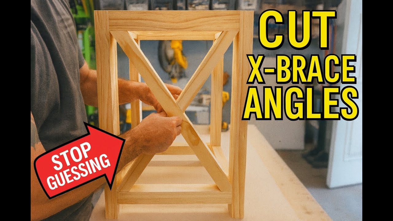 How to Cut Perfect X-Brace Angles (Farmhouse Furniture Build Made Easy)