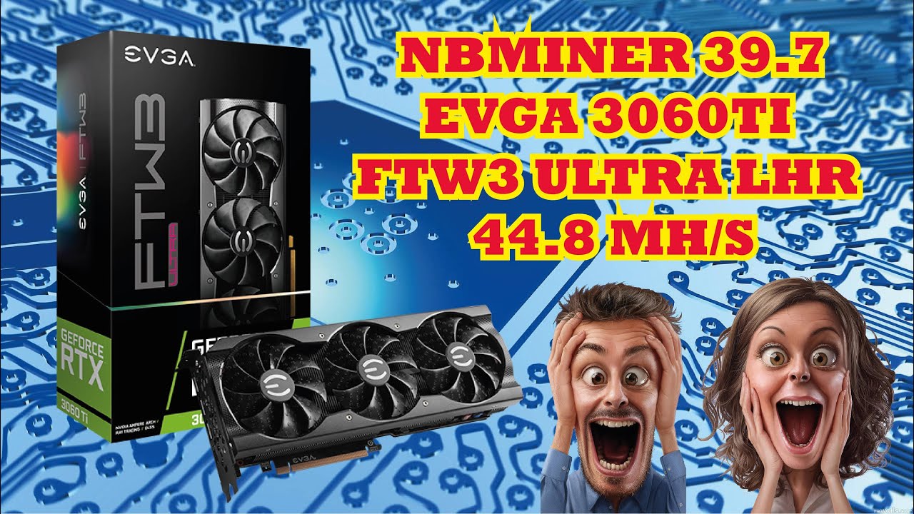 NBMINER 39.7 testing EVGA 3060TI LHR 44.8 mh/s