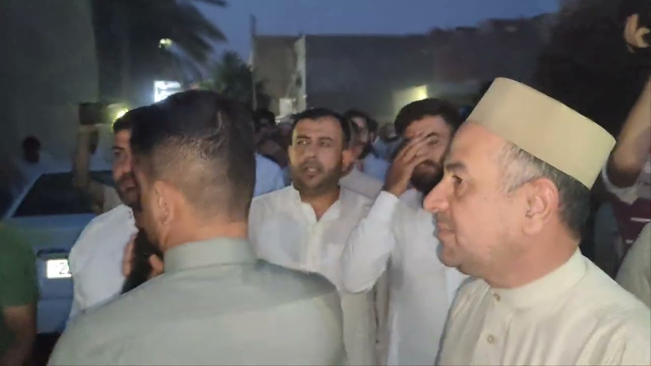 الزفة الاسلامية من جامع الصديق للعريس حارث فخري آل حبيب ياس