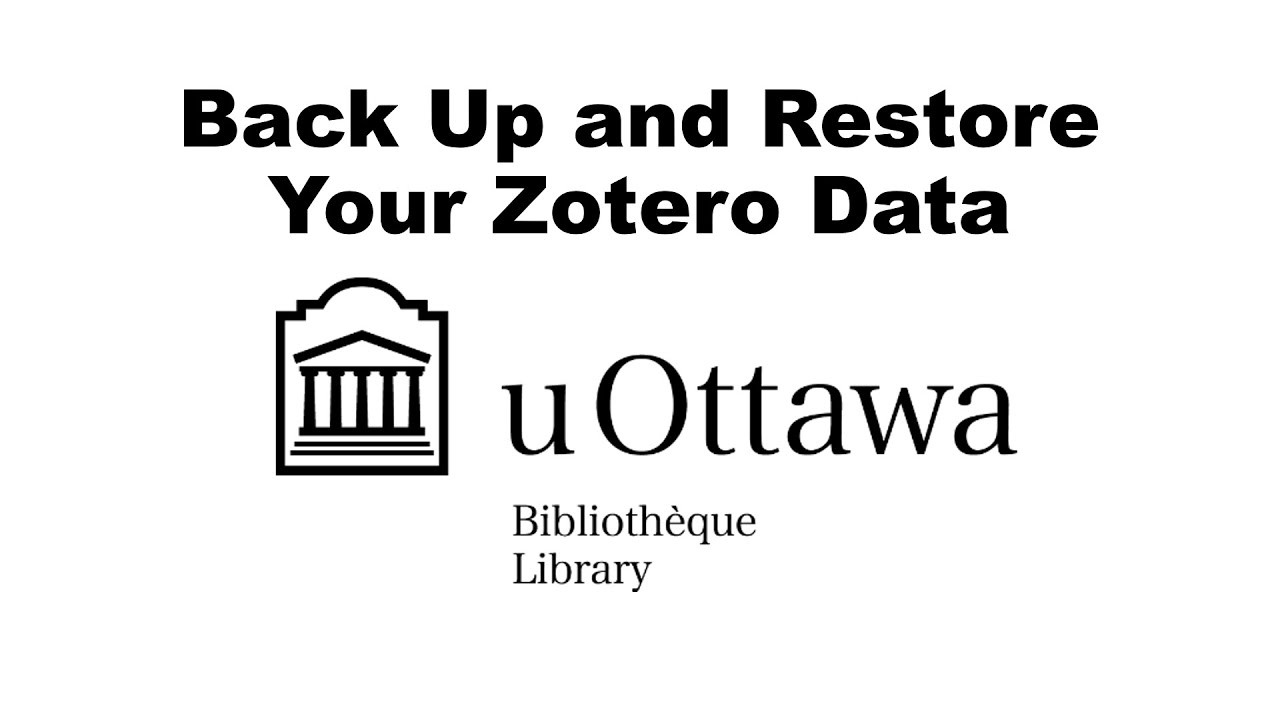 Back up your Zotero data