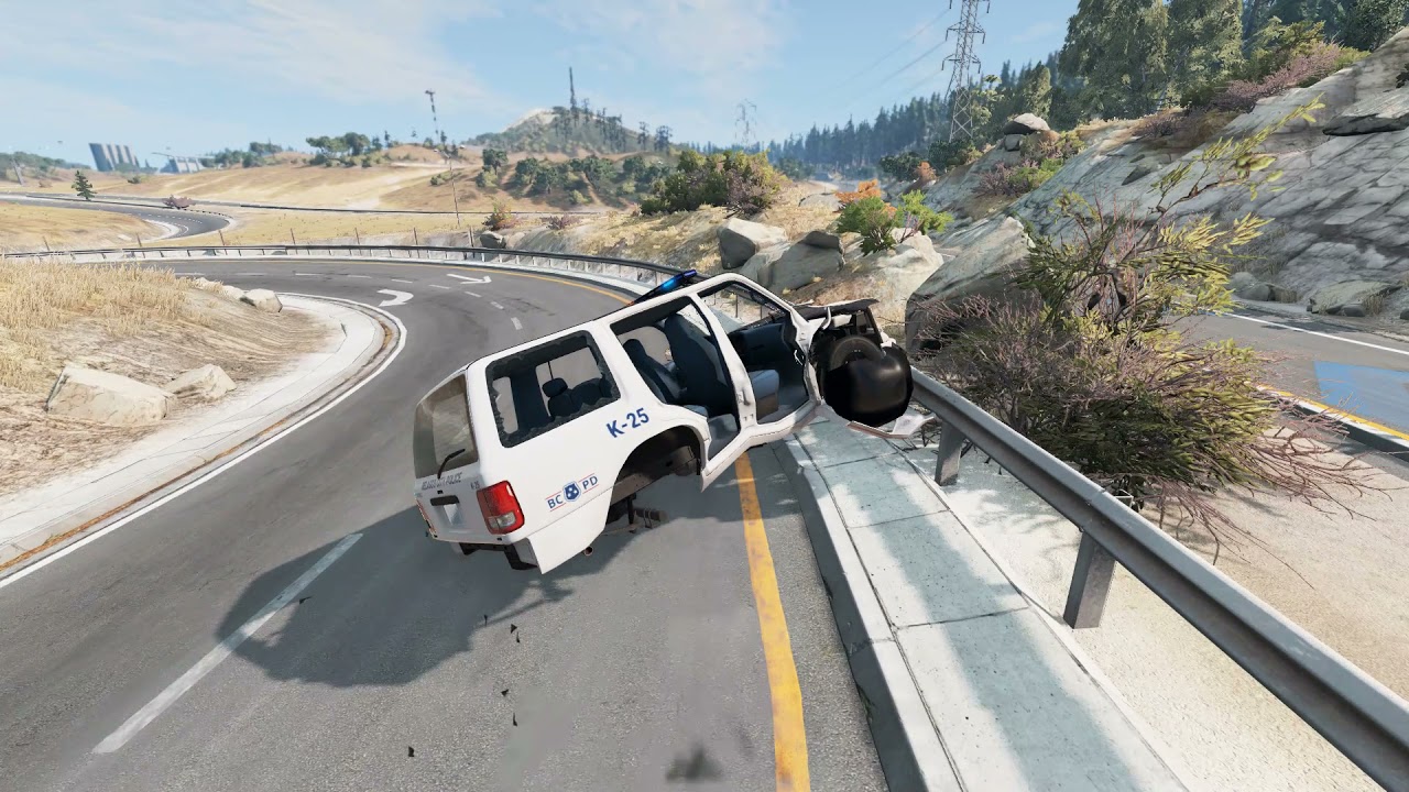 HighSpeed BilasCo Police Car Vs Highway Diff-BeamngDrive!