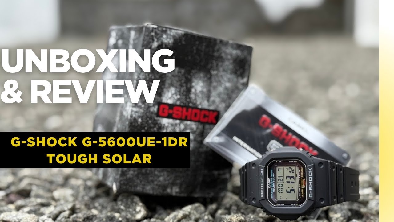 Casio G-Shock G-5600UE-1DR Tough Solar Hindi Unboxing 