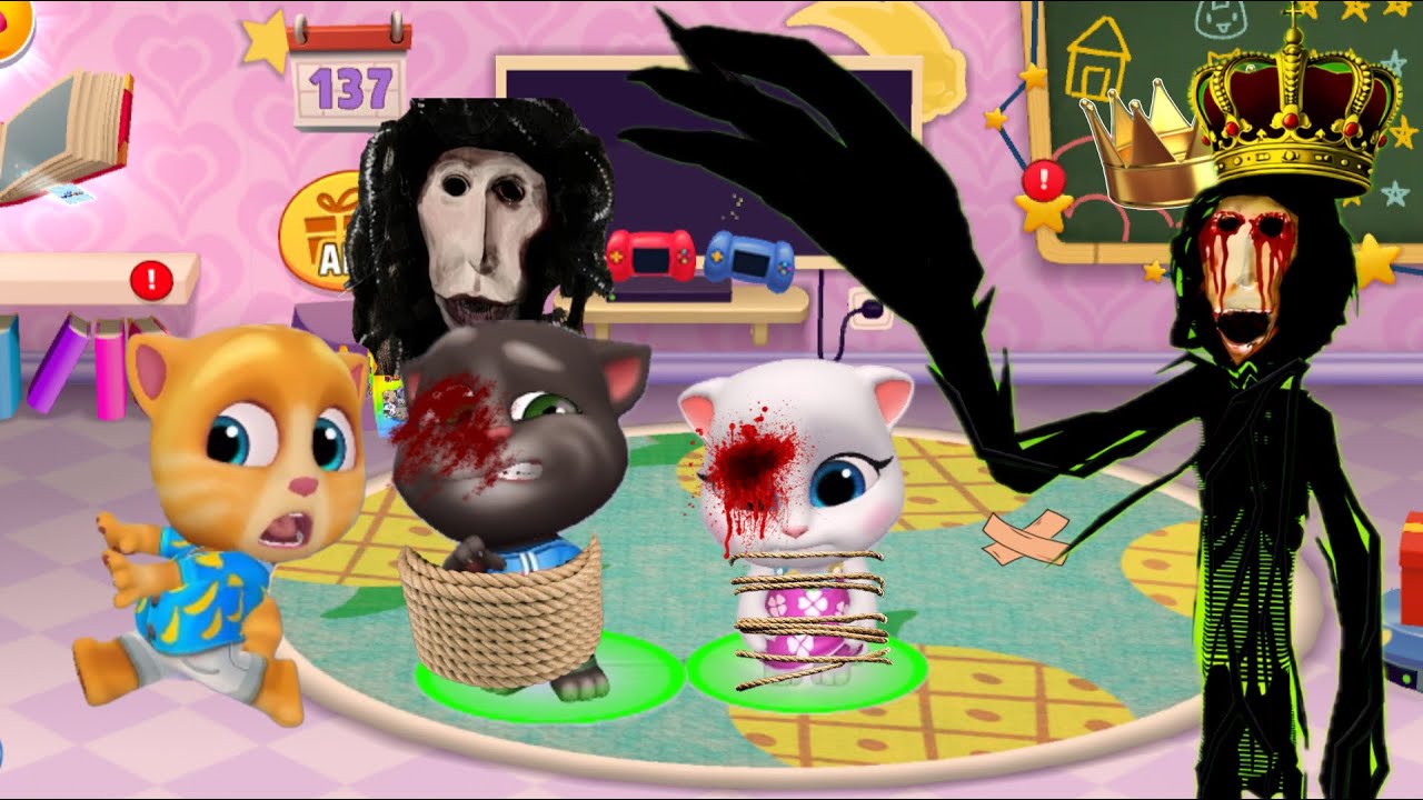 Raja Hantu Tor Monitor Datang Kerumah Tom Angela! - My Talking Tom Friends 2