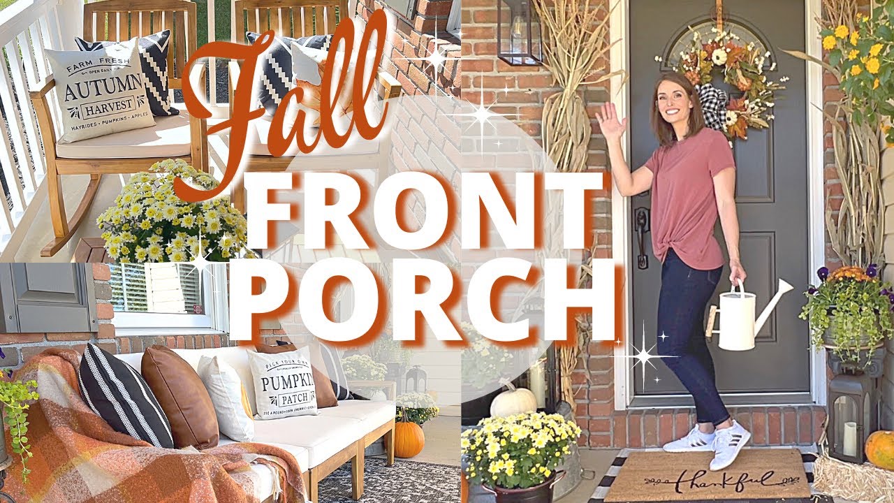 FALL FRONT PORCH MAKEOVER 2021 |  FALL PORCH CLEAN + DECORATE WITH ME | FALL PORCH DECOR IDEAS