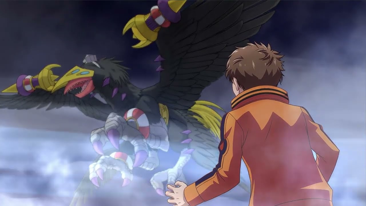 Falcomon evolve Crowmon - Savage Emperor Skill.: Digimon Survive Evolution