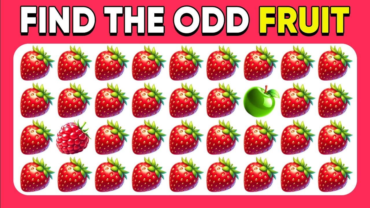 Найдите лишнее — Fruit Edition 🍎🥑🍉 Лёгкий, средний, сложный — 60 уровней максимальной викторины с...