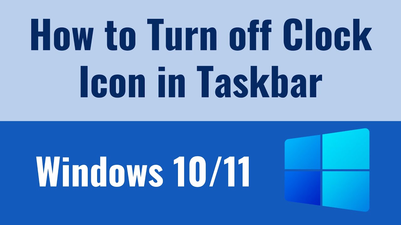 how to turn off Clock icon in taskbar