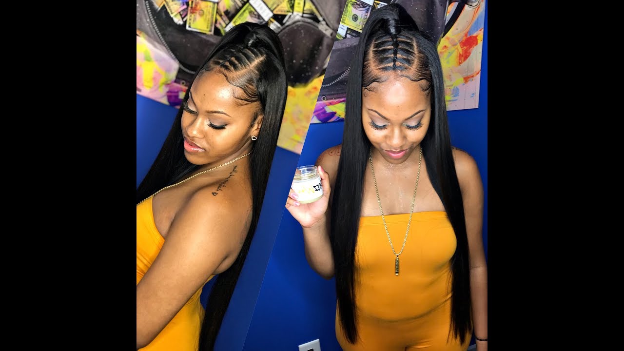 Natural Sew-In W/small Box design Ponytail | Beafay Hair