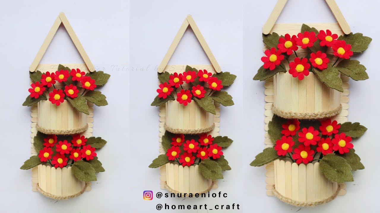 #DIY Простой настенный декор с ледяными палочками // DIY Настенный декор