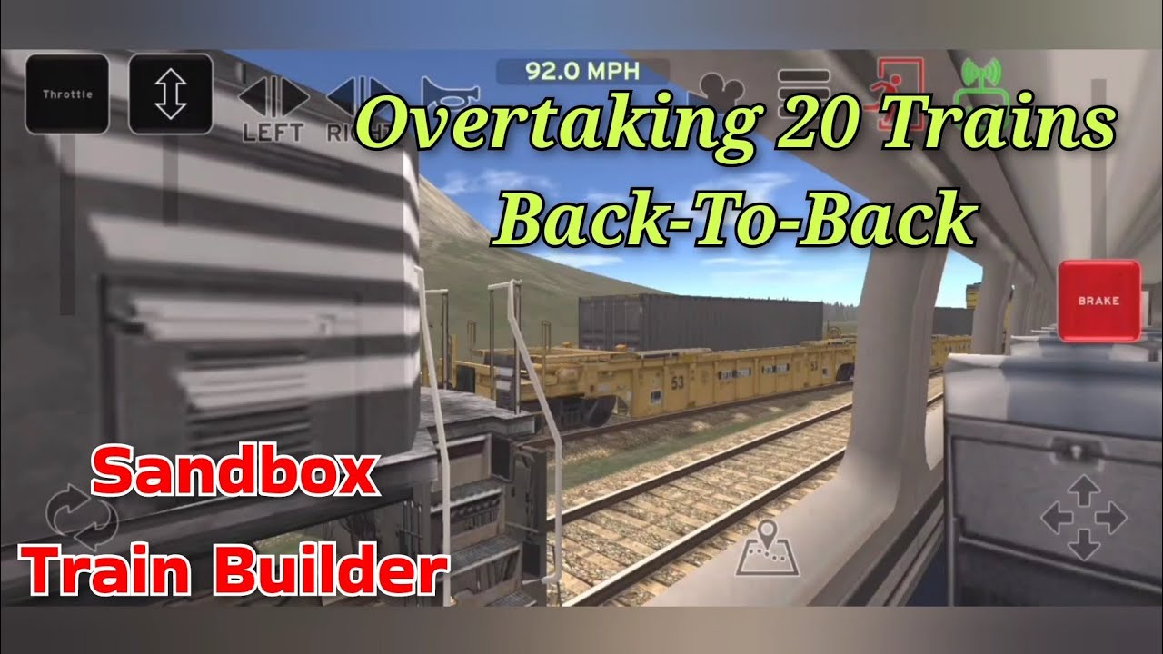 Overtaking 20 Trains Back-To-Back | Train and rail yard simulator