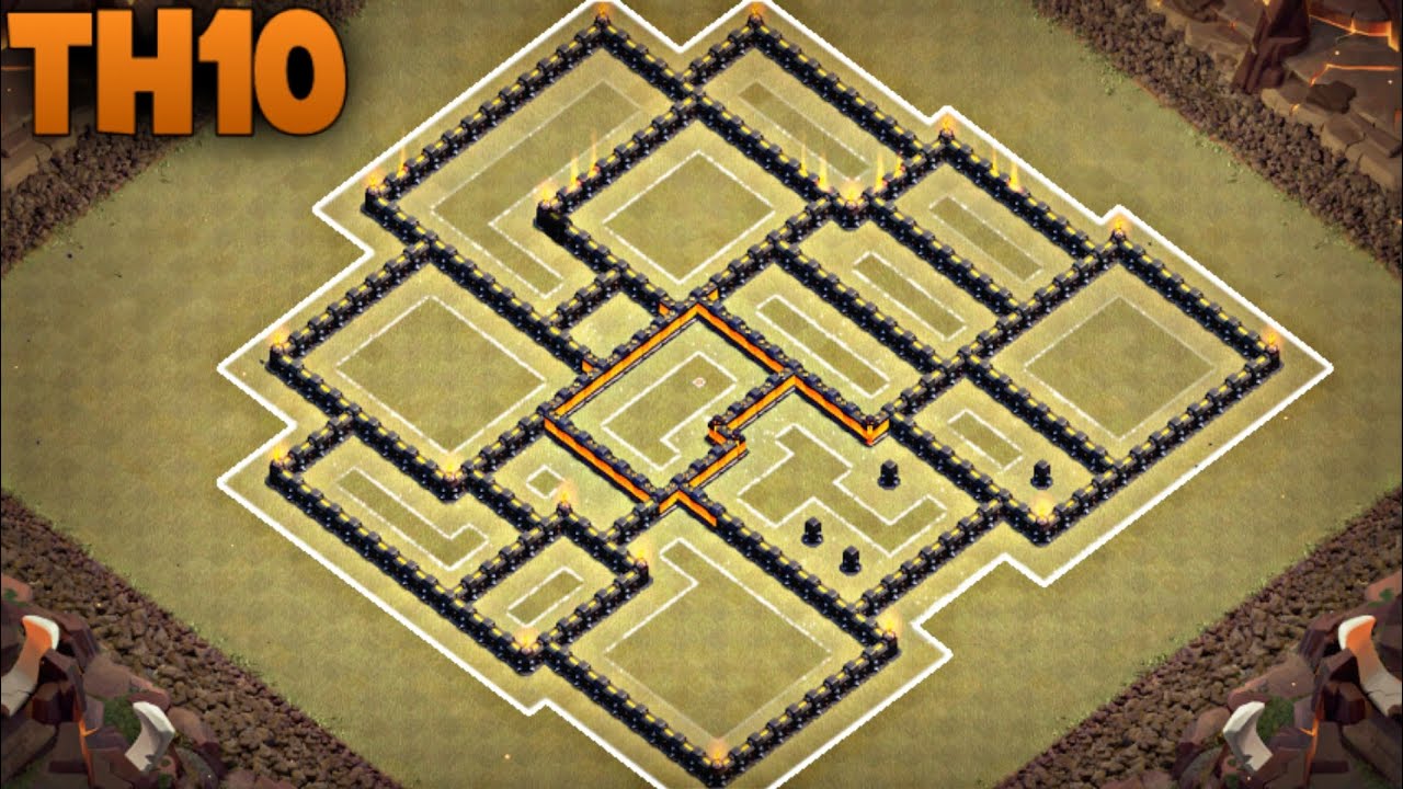 ALDEA DE GUERRA ANTI 3 ESTRELLAS | Ayuntamiento 10 | TH10 | Diseño De Aldeas | 2018 | YuniorYT