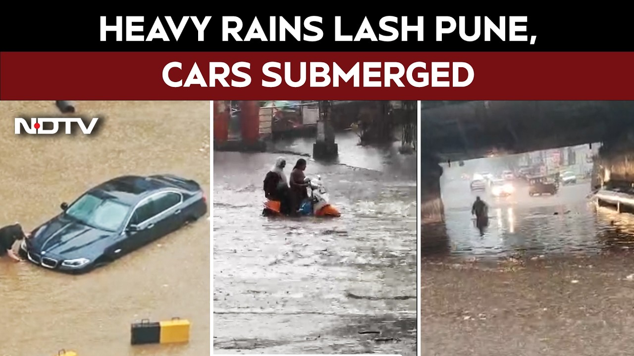 Pune Rain News Today | Heavy Rains Lash Pune, Vehicles Submerged In Many Areas