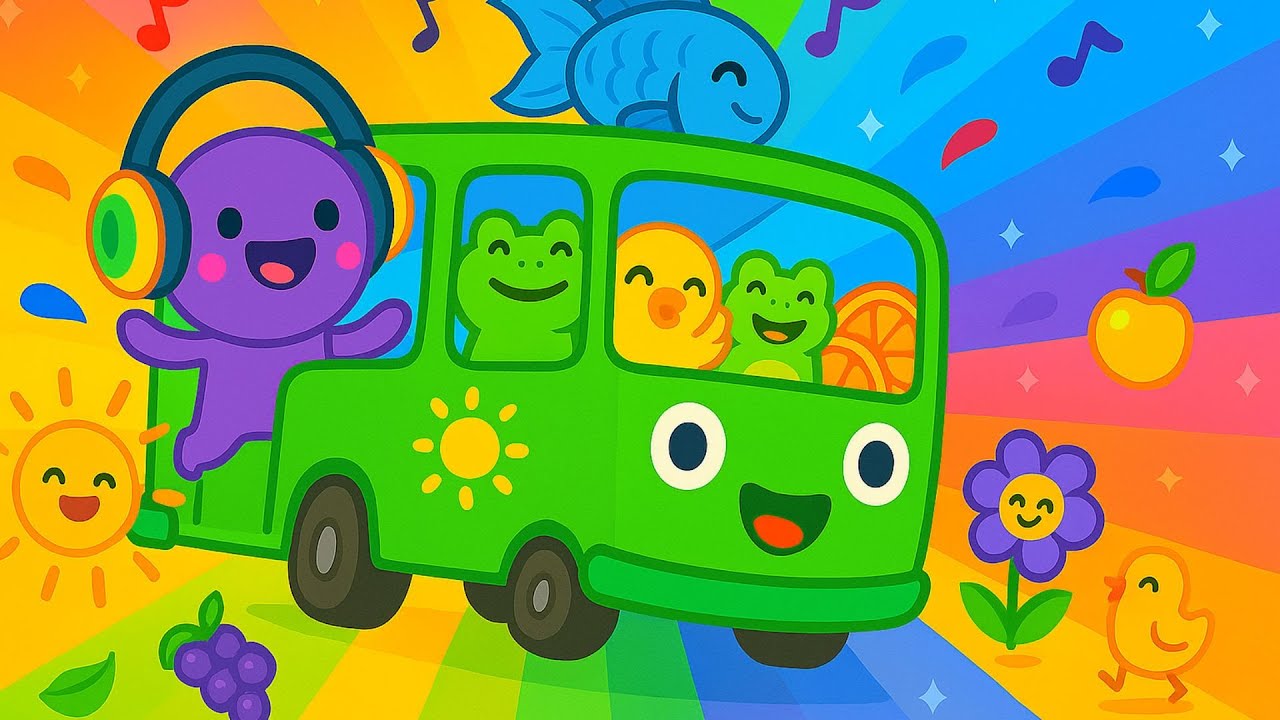 “Encontre o Par de Cores! 🚍🐾 Ônibus, Animais e Objetos | PequeNotas TV