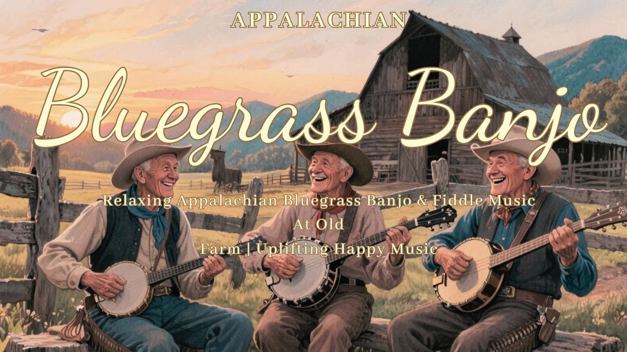 Relaxing Appalachian Bluegrass Banjo & Fiddle Music At Old Farm | Uplifting Happy Music