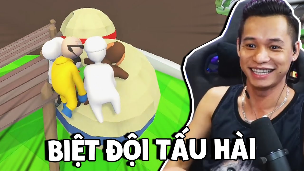 (Human: Fall Flat) Biệt đội tấu h&agrave;i Refund trở lại chơi game tật nguyền.