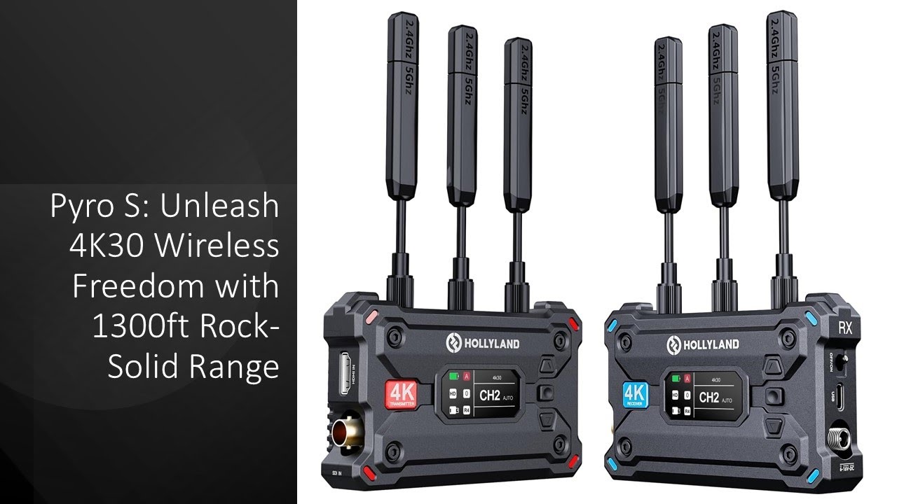 Pyro S: Unleash 4K30 Wireless Freedom with 1300ft Rock-Solid Range