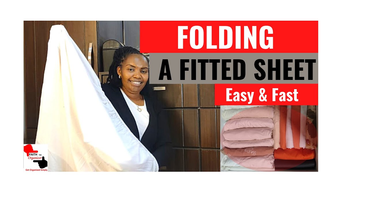 How to fold a Fitted Sheet / Folding a fitted sheet - Easy and Fast