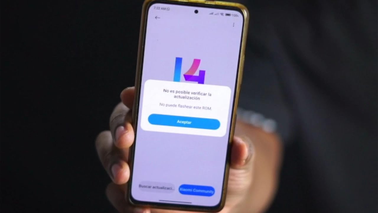 PORQUE SALE NO ES POSIBLE VERIFICAR ACTUALIZACION de hyper os XIAOMI