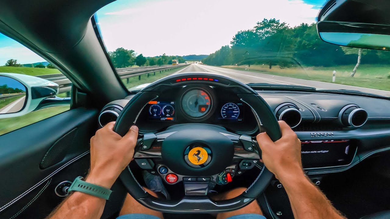POV: Novitec Ferrari PortofinoM on german Autobahn