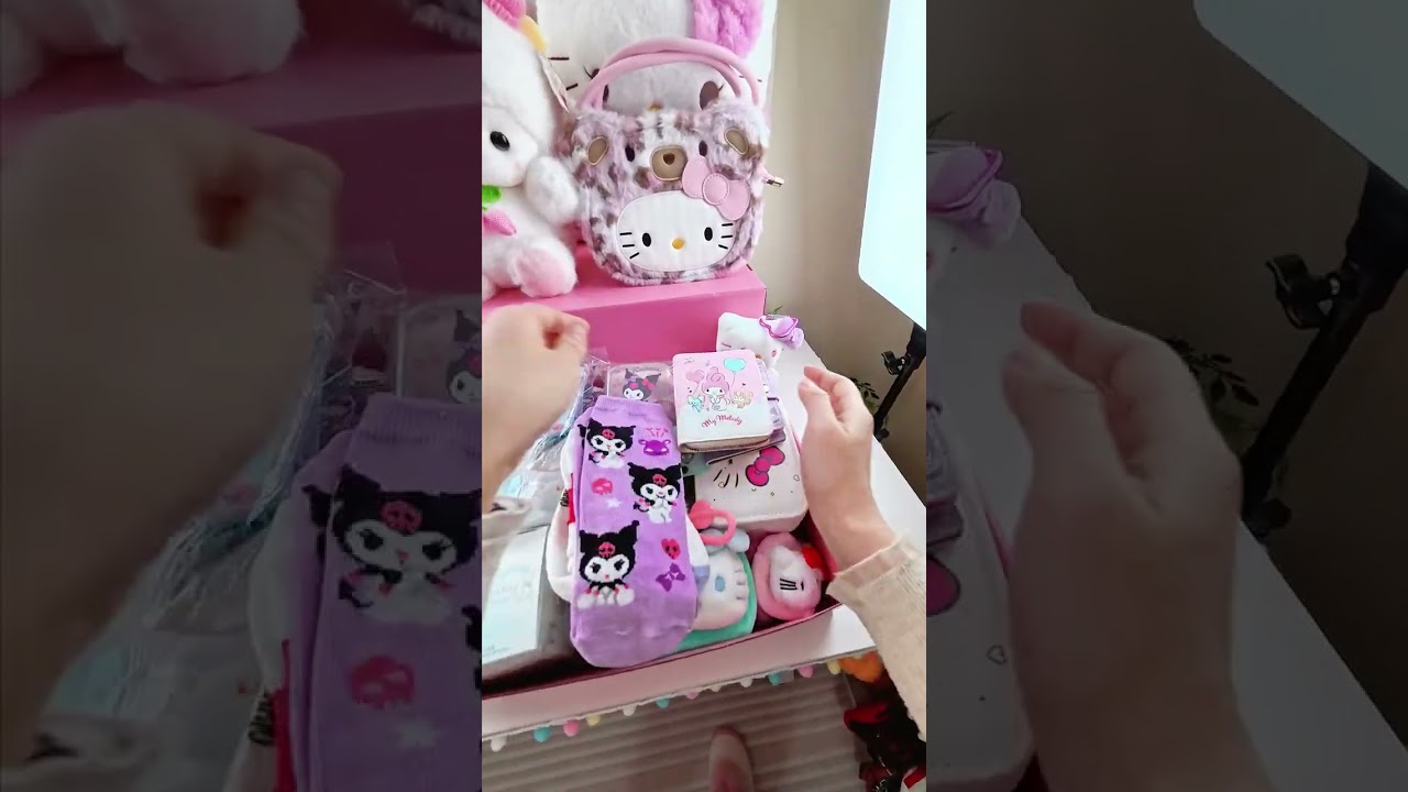 ASMR Packing 5 SCOOPS for Mercy! 🎀 Sanrio x MYSTERY Lucky Scoops (Insane Leopard Kitty Bag! 🐆)