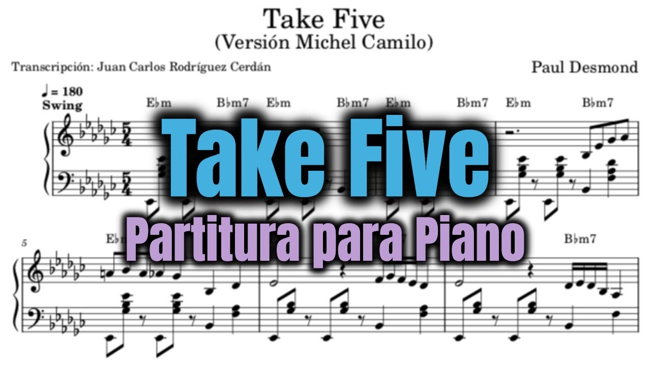 Take Five - Partitura para Piano (sheet music for Piano)