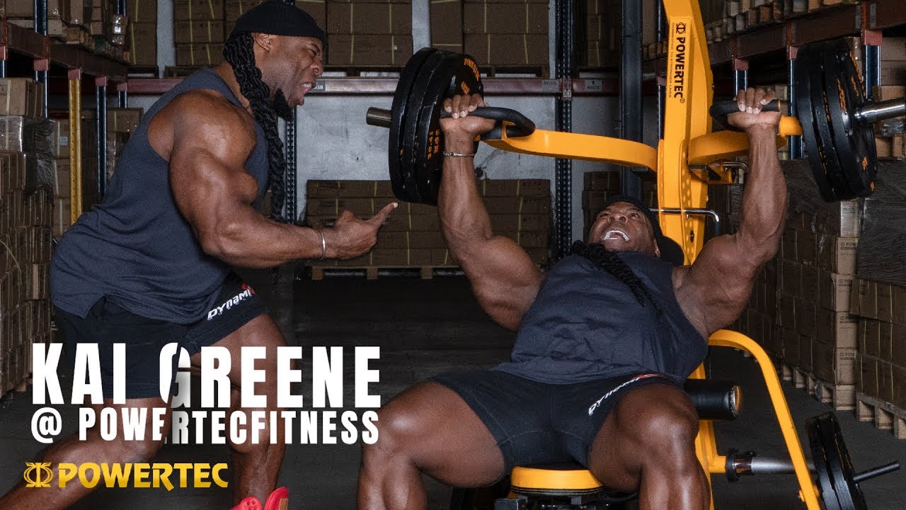 Bodybuilder Kai Greene - training at Powertec Fitness HQ