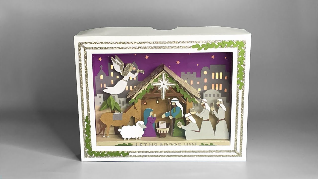 Cardstock Nativity Scene Shadowbox