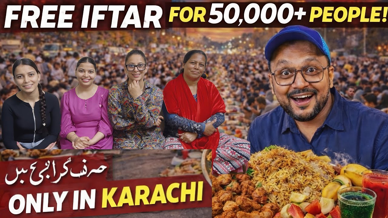 50,000+ Logo Ka FREE IFTAR 😳 | Karachi Ki Sabse Badi Dawat-e-Iftar 🇵🇰