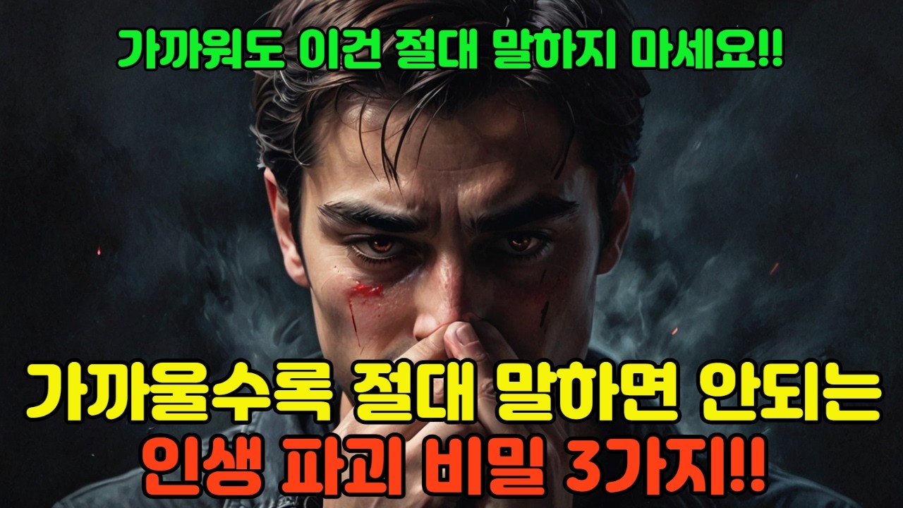 가까운 사이일수록 절대 말하면 안 되는 3가지 비밀 | 동기부여 | 성공습관 | 자기관리 | 아침루틴