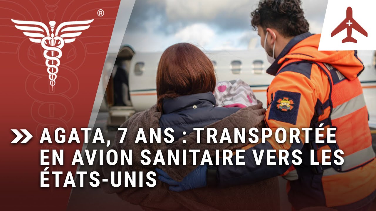 Agata, une jeune polonaise de 7 ans, transportée en urgence en avion sanitaire aux États-Unis