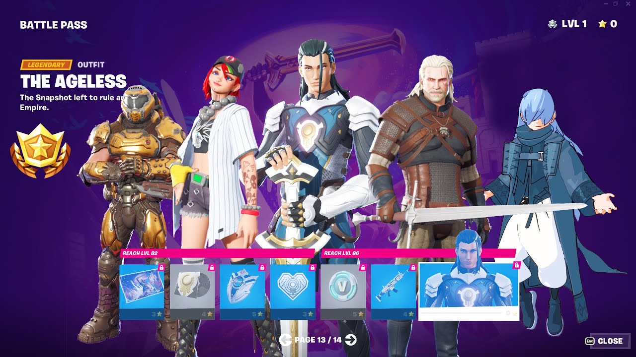 Chapter 4 Season 1 Battle Pass All & Bonus REWARDS Full Showcase! Fortnite