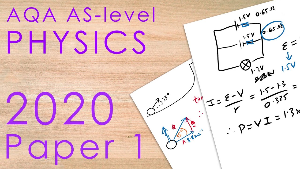 AQA AS 2020 Paper 1 - AS-level Physics Past Paper