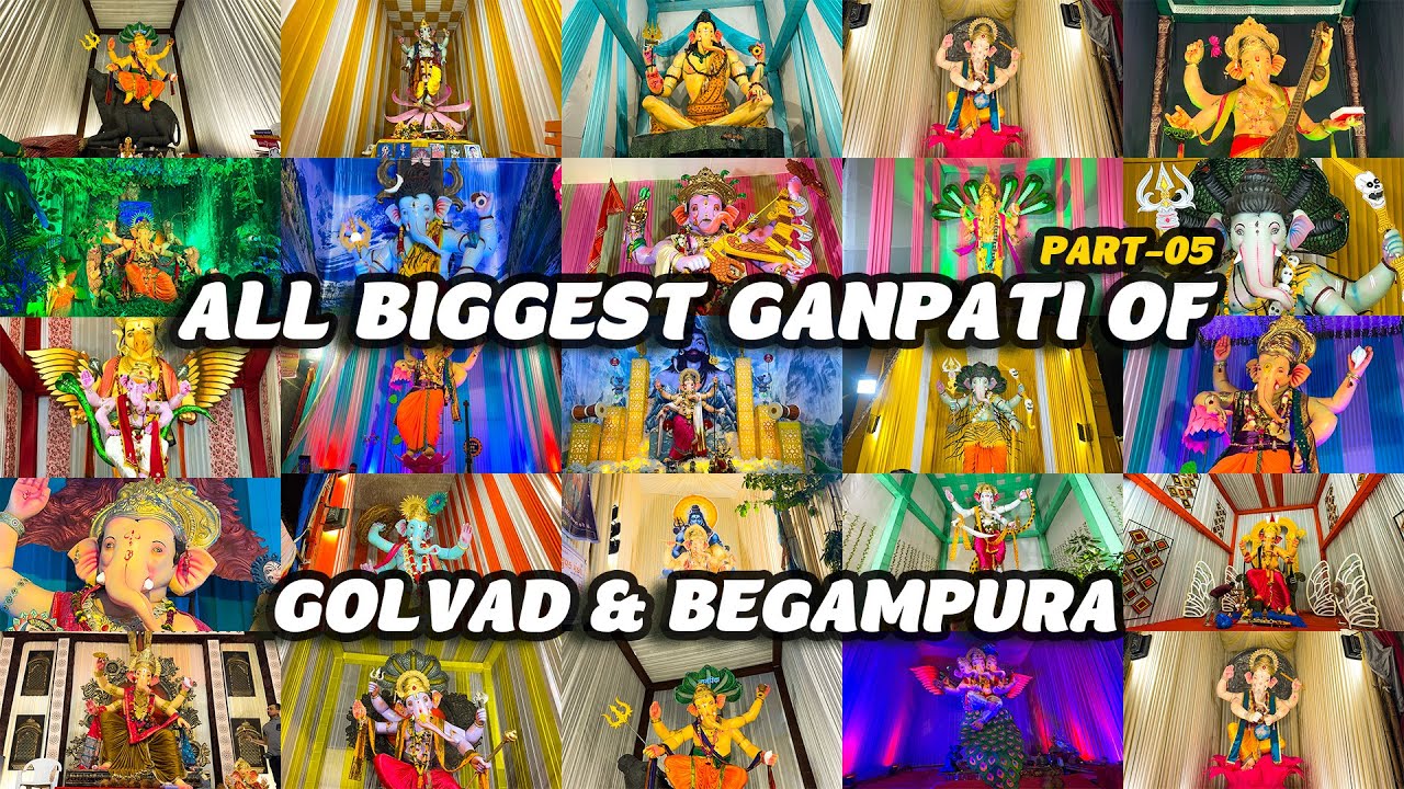 Surat Ganesh Darshan 2024 | Part 05 | All Biggest Ganpati of Golvad, Begampura & Nanpura | #vlog 204
