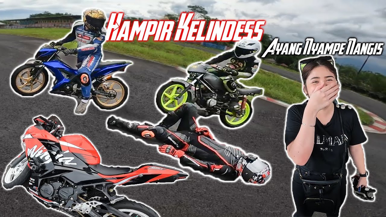 Akang Mv Jatuh Depan Mata - Gemoynya Ayang Langsung Hawatir | Trackday Sirkuit Peusar