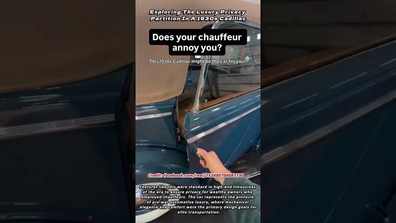 Exploring The Luxury Privacy Partition In A 1930s Cadillac