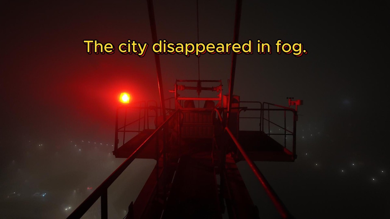 City Disappeared in Fog | Tower Crane Operator POV