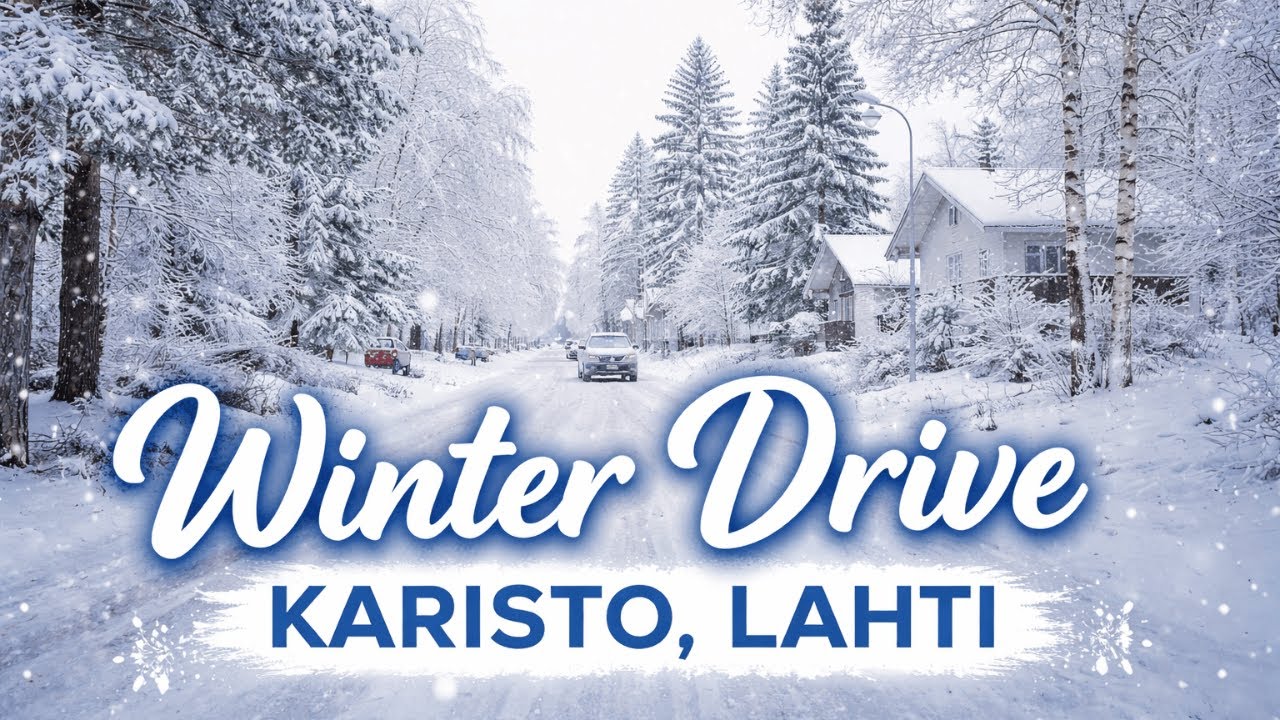 Winter Drive in Karisto, Lahti ❄️ Peaceful Snowy Streets