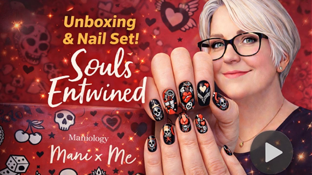 Maniology Mani x Me “Souls Entwined” | Box Unboxing & Gothic Tattoo Nail Set