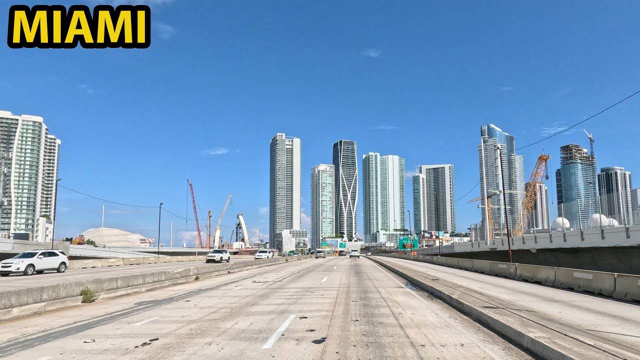 Miami Florida Driving Through