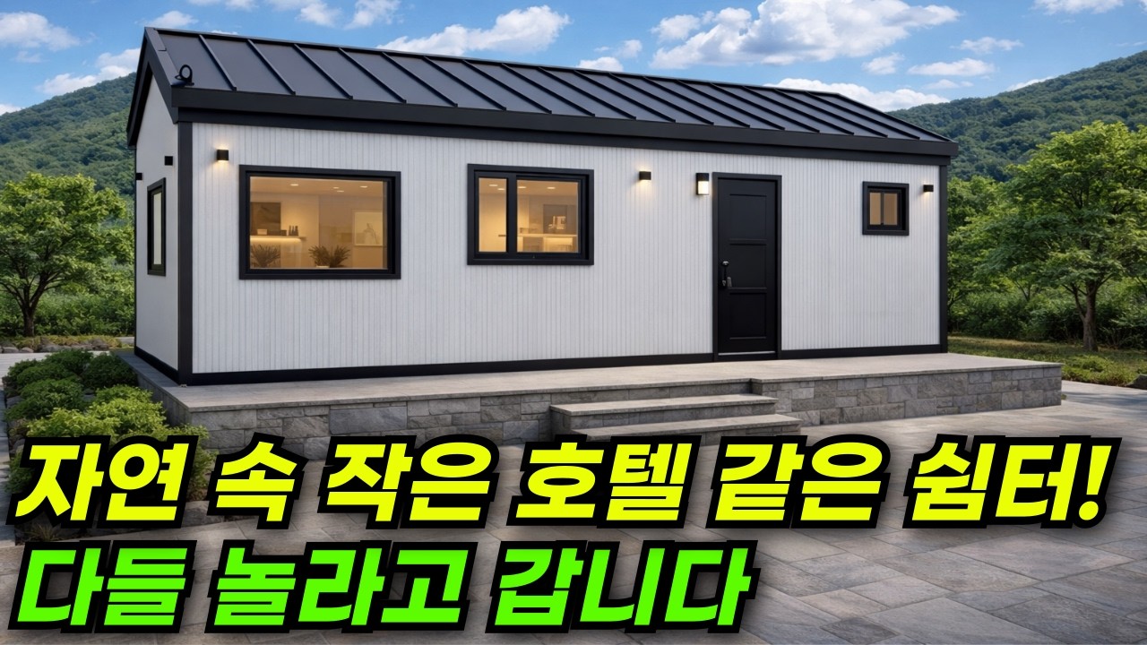 준공부터 완공까지 책임시공! 주택 또는 체류형쉼터로 사용가능한 중부1지역 단열기준에 준하는 10평 집! #집 #이동식주택 #소형주택 #체류형쉼터 #농촌체류형 #경기도이동식주택