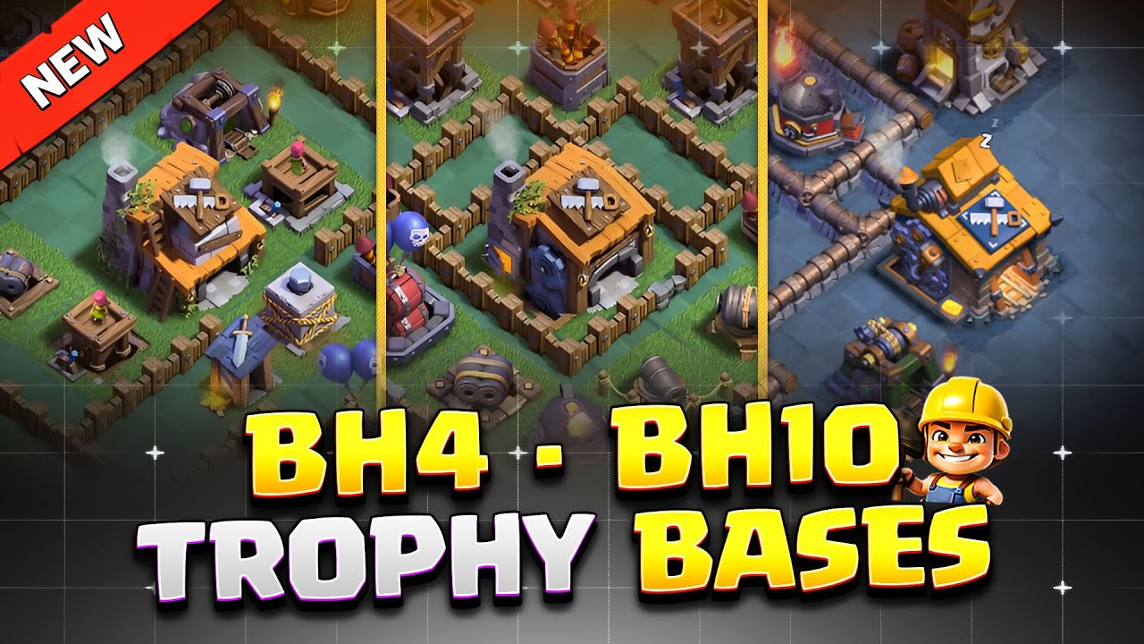 These Builder Hall Bases NEVER LOSE! 💀 | Best Trophy Bases for EVERY BH (CoC)