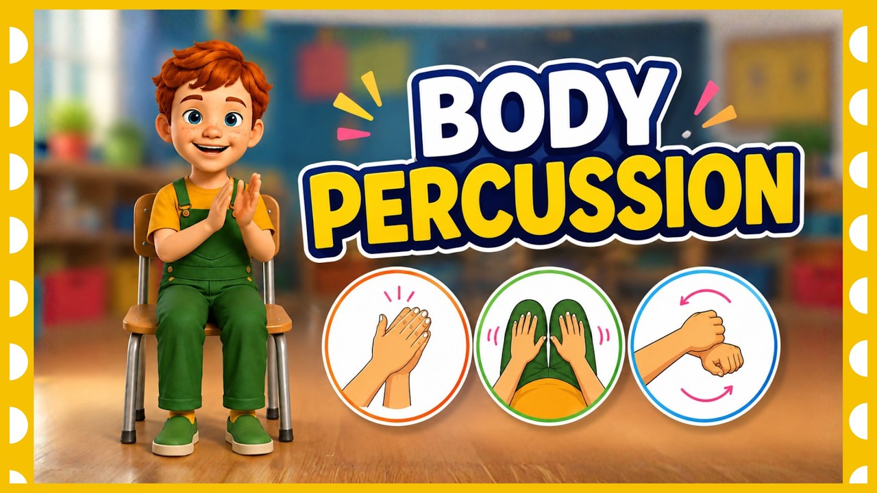 Body Percussion for Kids | Brain Break Rhythm Game | Animals 🐊 🐵 🐯
