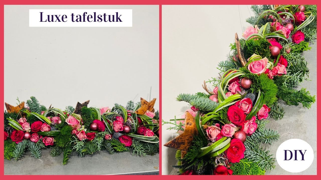 LUXE TAFELSTUK 🎄🌸 | Cursus Bloemschikken #260 | Carlein Tukkers | Kerstbloemstuk #9