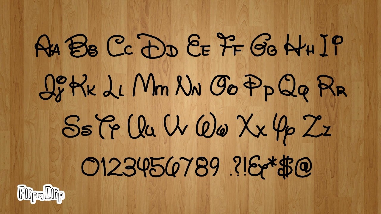 My Disney Font-writing #handwriting #cool #waltograph