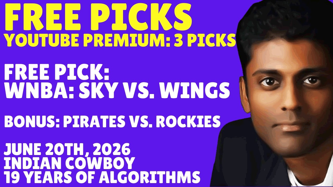 Indian Cowboy Saturday WNBA Picks Predictions Best Bets 06/20/2026 MLB Picks Predictions Bets