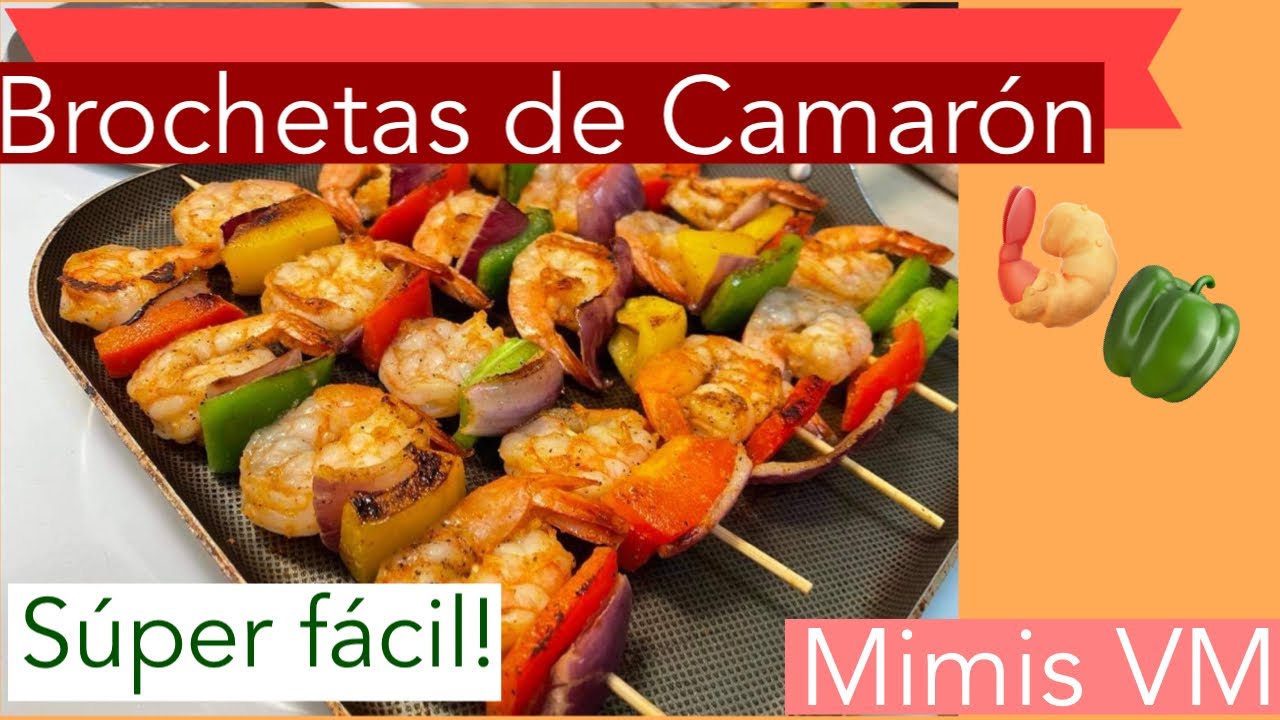 Riquísimas Brochetas de Camarón 🍤 🥒 estilo Mimis VM😋