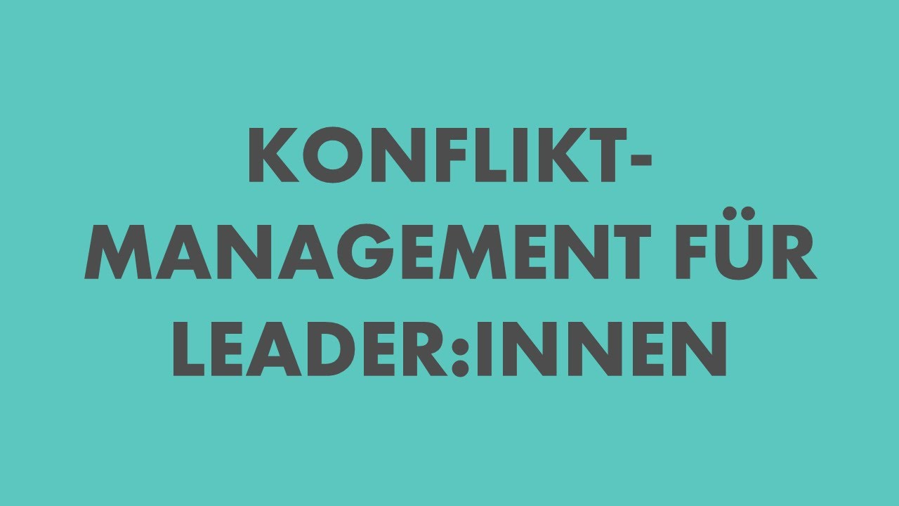 Konfliktmanagment für Leader:innen mit Mag. Eva Schrotter