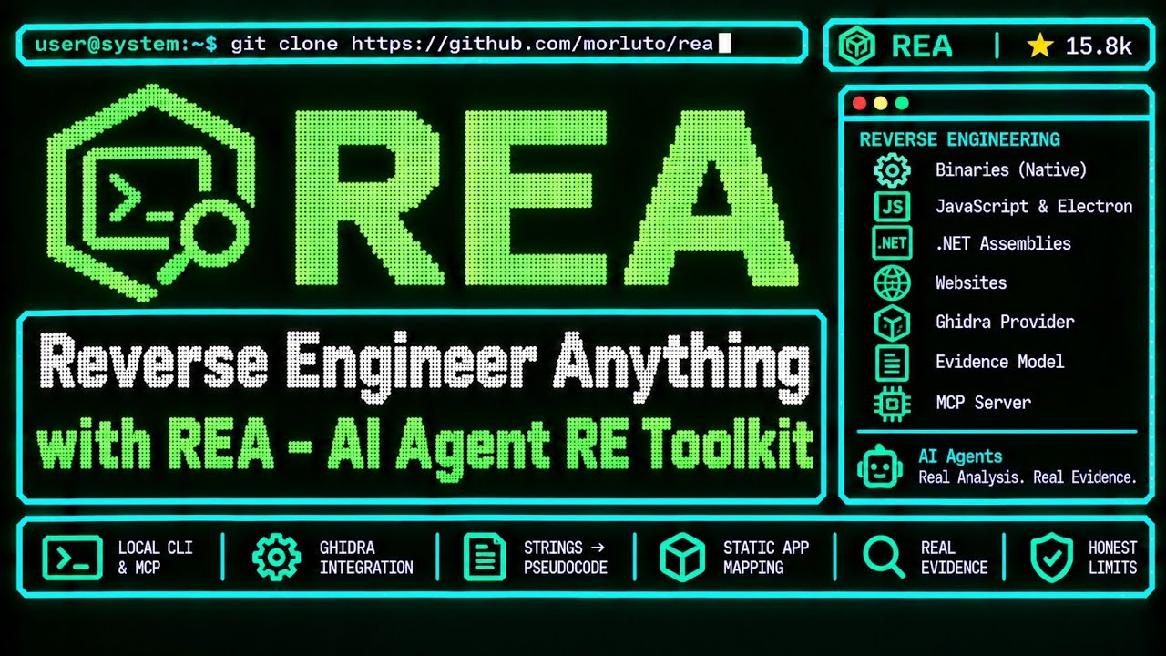 Обратный инжиниринг чего угодно с REA &mdash; AI-агент для реверс-инжиниринга
