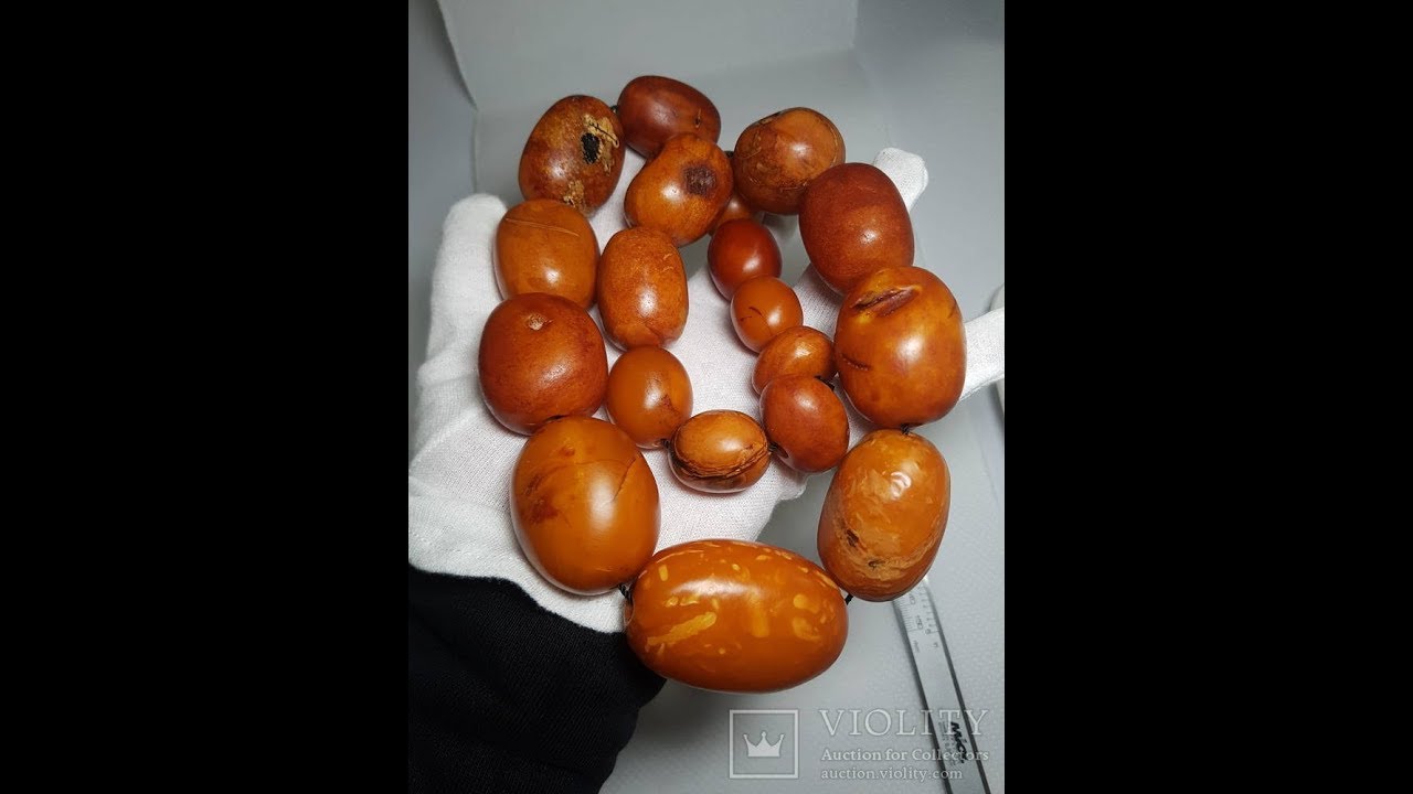 Состаренные янтарные бусы, современный янтарь отличия