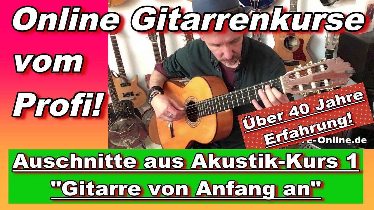 Profi online Gitarrenkurs - 1A akustische Gitarre lernen f&uuml;r Anf&auml;nger, Fortgeschrittene